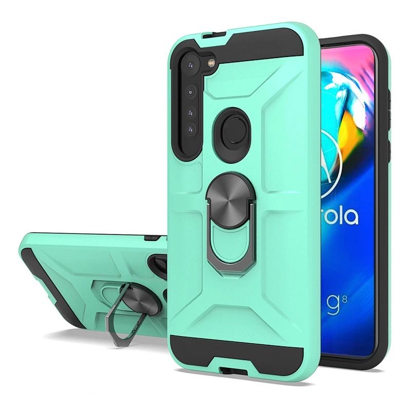 Electroplating Ring Holder Fashion Back Cover Phone Case For Motorola Moto G Stylus G8 Plus Power