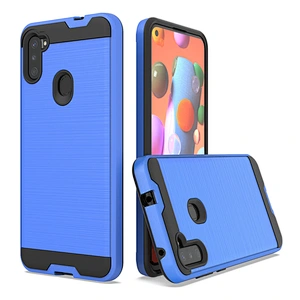 Original factory Brushed Metal Android phone cases For Samsung A11 A31 A71 A21S Note 20 Plus