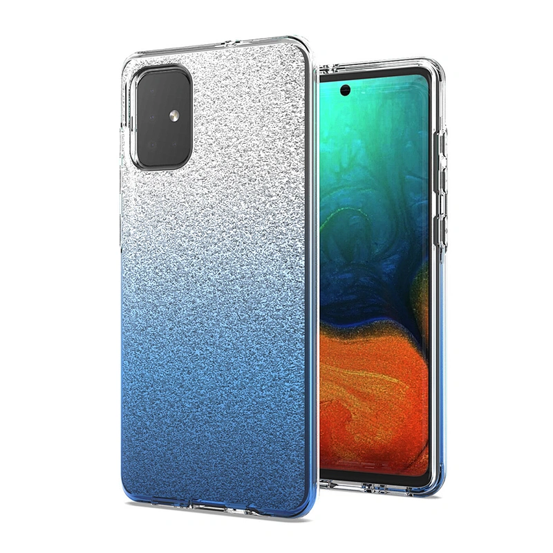 3 in 1 cell transparent cover fashion glitter phone case for SAMSUNG S20 Ultra S10 PLUS A10S A71