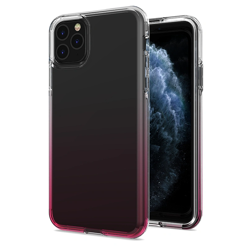 Ladies fashion gradient pc high clear tpu phone covers for Samsung A01 A11 A21 A71 A51