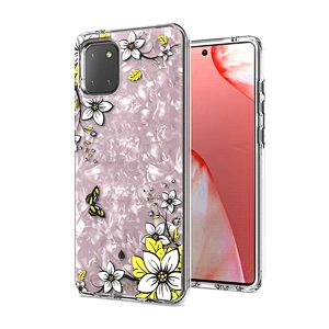 3 in 1 fashion design phone case with pink color shell paper hard protective case for Samsung A21 A11 A51 A71 A81