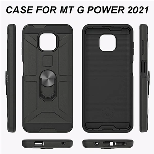 Bulk Buy 360 Degree Anti Drop Protection Ring Phone Cases For Motorola G Power 2021 Stylus Play