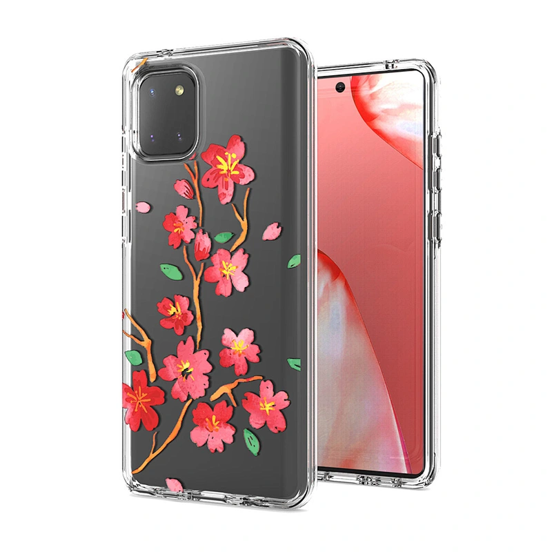 Strong protection beauty printed transparent cell phone mobile cases for Samsung A81 A91 Note 10 S10 Lite
