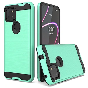 Anti Scratch With Customized Logo Brushed Metal Surface Phone Cases For TCL revvl 4 Plus 5G