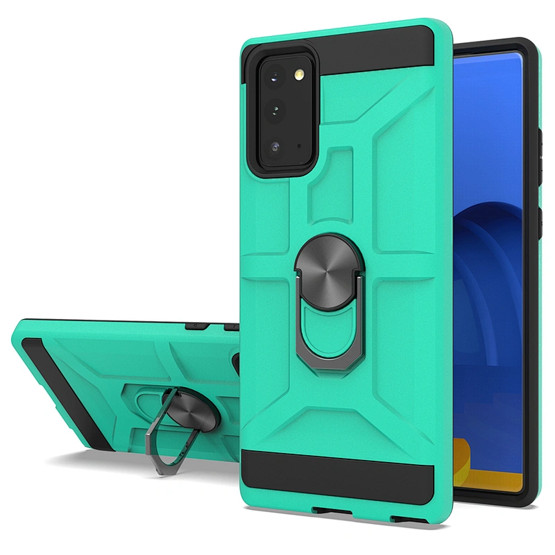 Kickstand tpu pc phone cover case with 360 metal ring holder for Samsung Note 10 Plus 20 Ultra