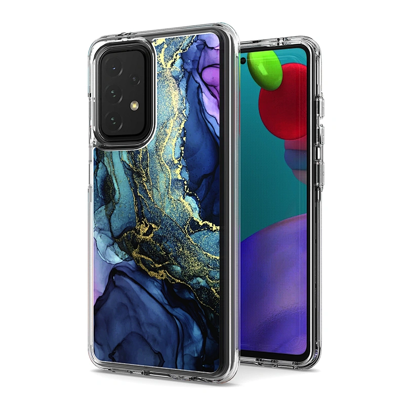 Customized printing cell phone case with imd marble design for Samsung A72 A12 A32 A52