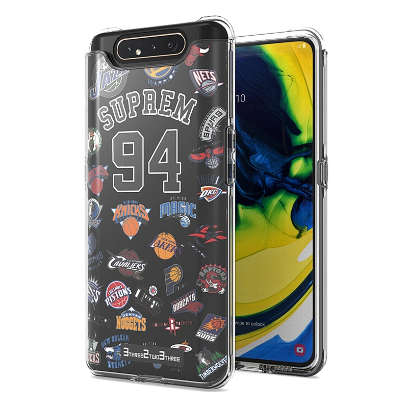 Transparent phone accessories clear tpu pc customized combo back housing for Samsung A80 A90