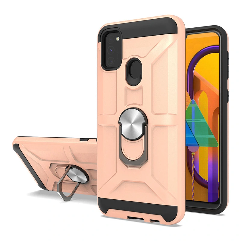 Fashionable tpu pc mobile phone cover case with ring holder kickstand for Samsung A10S A20S M30S
