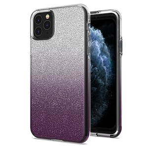 Shiny Bling Gradient Color Glitter High Transparent Cell Phone Case For IPhone Xr Xs Max 11 Pro Max 12