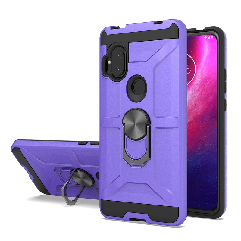 Mobile phone back case flexible TPU PC ring kickstand phone cover for  Motorola One Hyper P40 Power P30 play