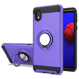 Hot products mobile accessories cell phone case covers with 360 degree ring holder for Samsung A01 Core
