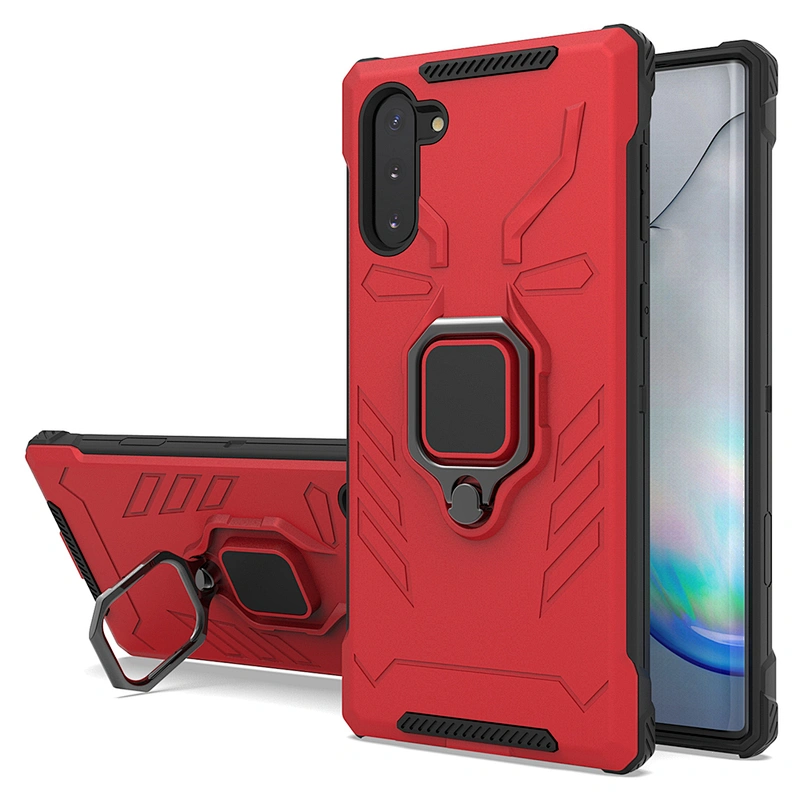 Magnetic ring kickstand mobile phone case back shell for Samsung Note 10 Plus 20 Ultra