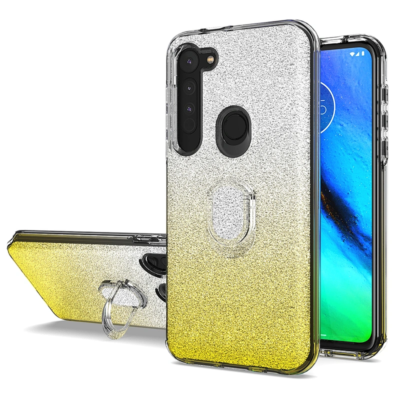 Bling sparkle ring stand case phone cover for Motorola Moto G8 Plus Power G Stylus