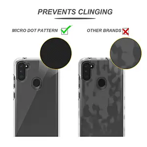 Low MOQ TPU PC material 2 in 1 design HD transparent accessories phone case for Samsung A11