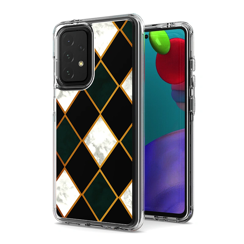 Customized printing cell phone case with imd marble design for Samsung A72 A12 A32 A52