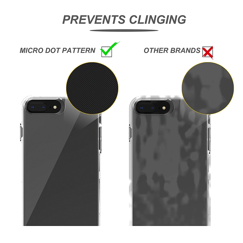 Strong Three-Dimensional Effect Transparent TPU PC Phone Shell for iPhone 7 8 Plus
