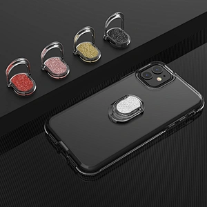 Luxury gifts portable pc glitter finger phone ring holder customized patterns for iPhone 11 Pro Max