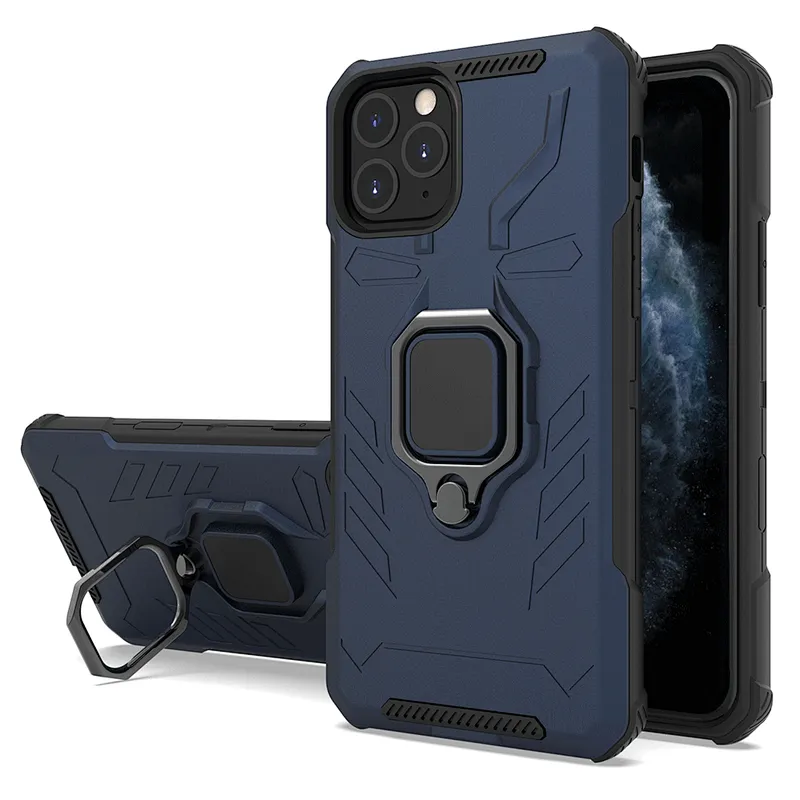 Men Shockproof kickstand Flexible ring holder mobile phone case For IPhone 11 pro xr xs max