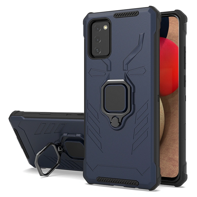 Popular custom logo ring kickstand cell phones cases back covers for Samsung A01 Core A02S