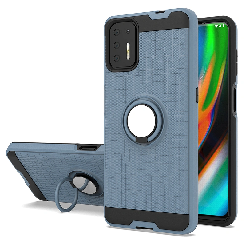 New models back cover cell phone cases with 360 ring holder for Motorola G9 Play Plus