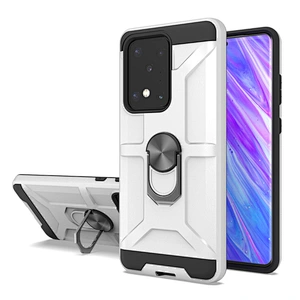 Anti Shock Matte Mobile Phone Case with Ring Kickstand for Samsung Galaxy S10 S20 Lite Plus Ultra