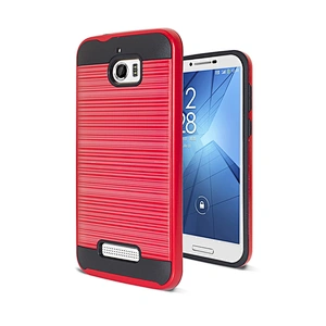 Factory free sample cell phone case hair line brushed metal combo case for Coolpad 3632/Defiant