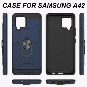Drop protection accesorios para celulares purple mobile cell phone case with ring for Samsung A42