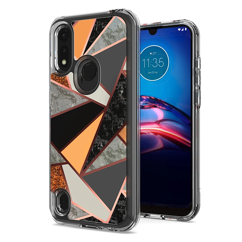 factory original wholesale IMD electroplating printed marble phone cases for motorola E 2020 E7 E6S