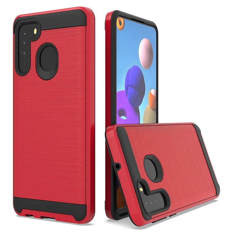 Funda para movil universal barato brushed cell phone case cover for Samsung Galaxy A21