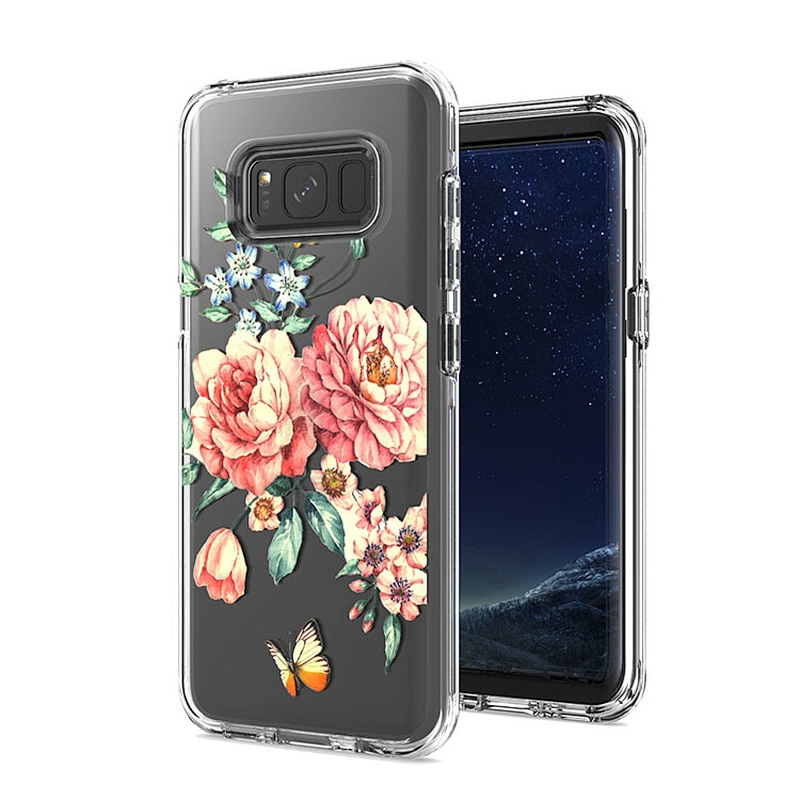 Best quality transparent cell phone cover tpu shockproof oem printing phone case for Samsung S8