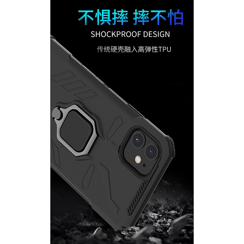 New functional 2 in 1 Combo tpu pc ring holder phone cover For IPhone 11 12 6.1 Mini Pro Max