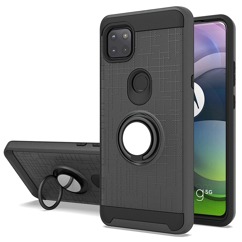 Top Selling Shockproof Covers 360 Ring Holder Protective Phone Case For Motorola G 5G One Ace G10 G30