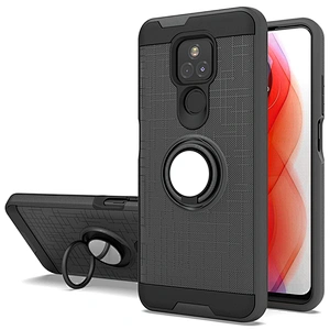 Double Layer 360 Degree Rotation Mobile Covers Phone Case With Ring Holder For Motorola G Play 2021 Power Stylus