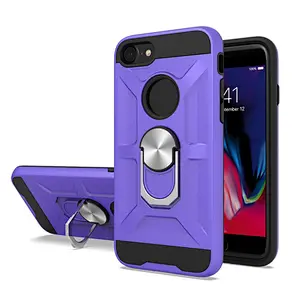 best selling phone case for IPhone 8 8 plus magnetic  ring PC TPU cases case