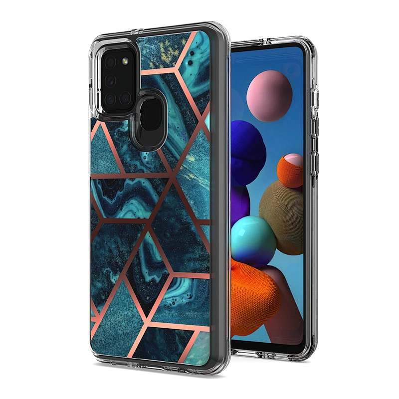 Shockproof accessories custom pattern marble cell phone case for Samsung A21S