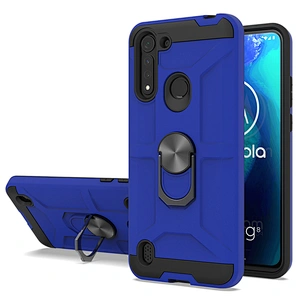 Shockproof TPU PC 2 In 1 Kickstand Ring Holder Phone Case For Motorola One Fusion Plus