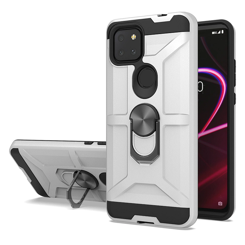 Adjustable Rotating Metal Ring Holder Screen Protector Phone Covers For TCL Revvl 4 Plus 5G