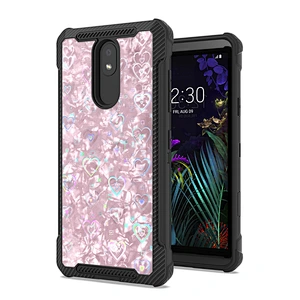 Fashionable Diamond Glitter Sweet Heart Custom Mobile Phone Covers for Motorola Moto E5 Plus Play Go