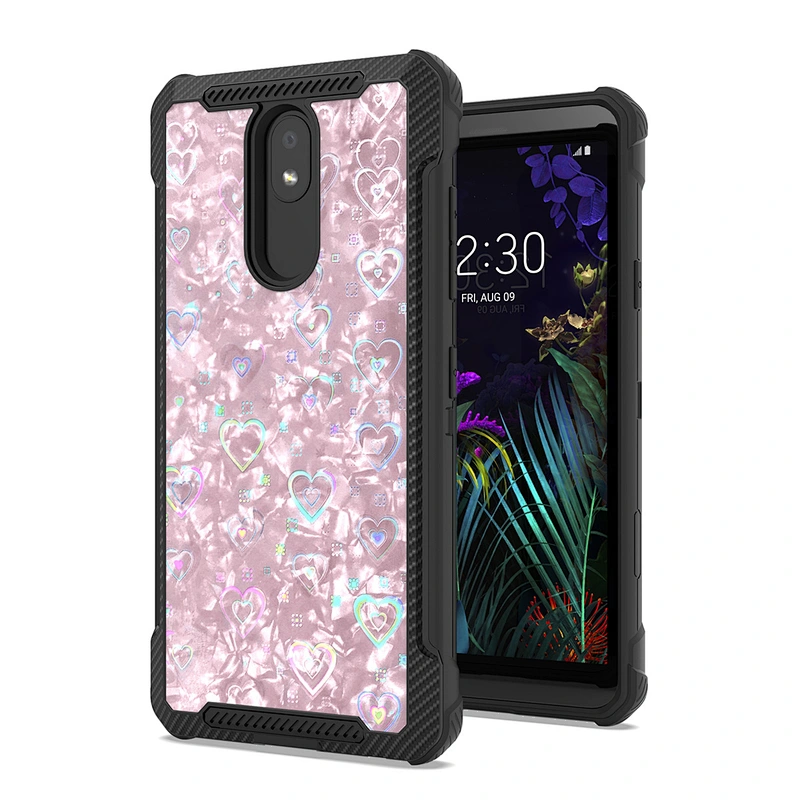 Fashionable Diamond Glitter Sweet Heart Custom Mobile Phone Covers for Motorola Moto E5 Plus Play Go