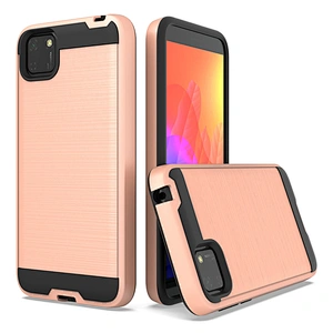2020 Anti Drop 2 in 1 Combo Brushed Metal phone case For Huawei P40 Lite Y6P Y7P Y5P 2020