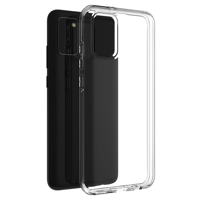 Hot sale clear tpu pc 2 in 1 cover transparent phone case for Samsung A01 Core A02S