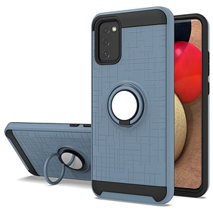 Android models double layers cell phone mobile cases with ring holder for Samsung A02S