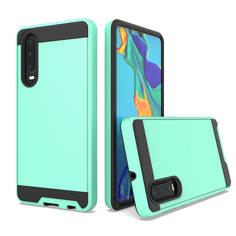 Full Protective Hard Mobile Phone case brushed metal Cell Phone Case for huawei P30