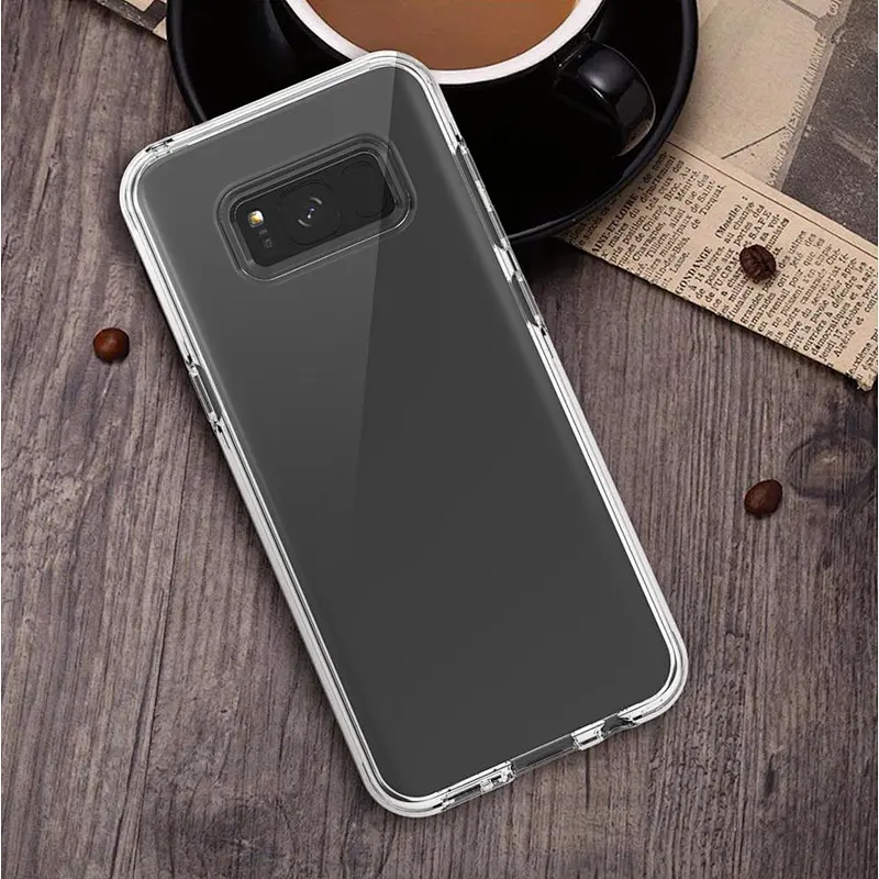 Best quality transparent cell phone cover tpu shockproof oem printing phone case for Samsung S8