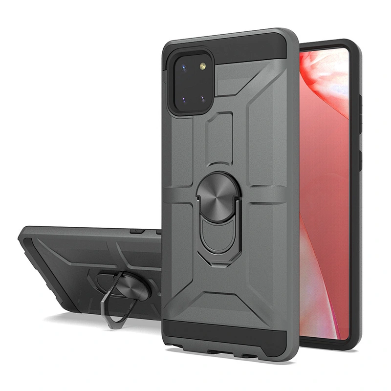 2020 New models phone case anti-shock ring holder mobile back cover for Samsung Note 10 Lite A81