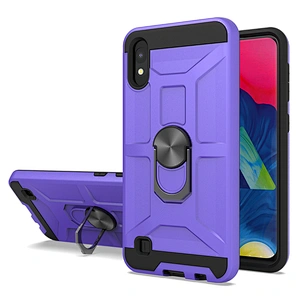TPU PC 2 in 1 combo back cover phone case with metal ring for Samsung A10 A20 A30 A40 A50 A60 A70 A80 A90