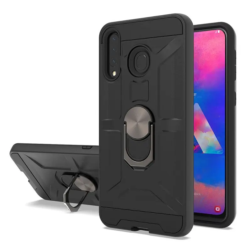 New Design Double Layer Mobile Phone Case Holder Stander Ring Phone Cover For Samsung M30 A40S
