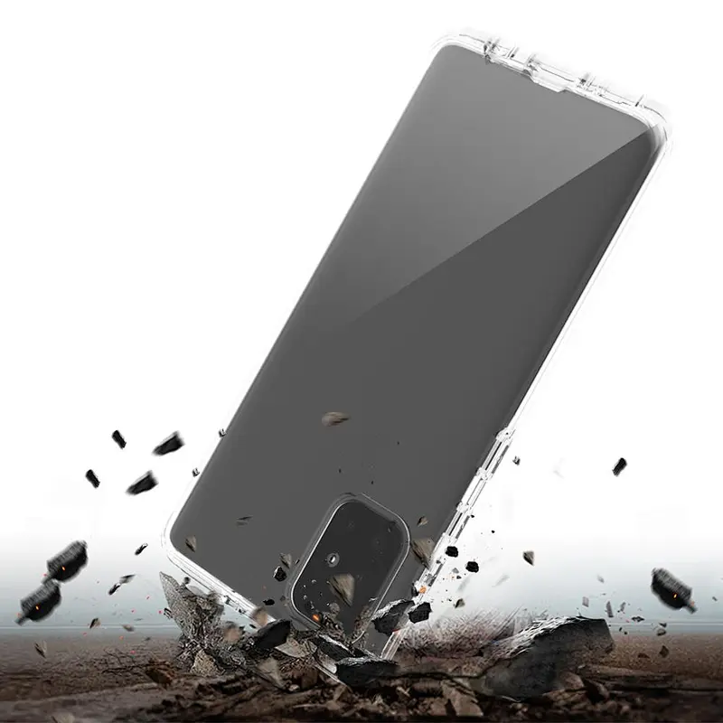 popular design high clear transparent phone cover case for Samsung A01 A21 A11 A71 A81 A81 A51