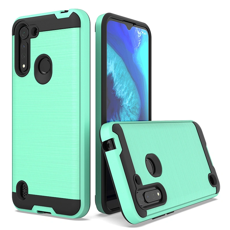 Shockproof Brushed Metal Case Phone Covers For Motorola G8 Power lite E6S one fusion plus