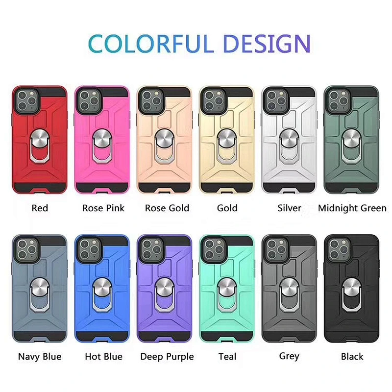 Hot sale armoured mobile cell phone case with ring holder for Samsung A51 A71 A81 A91
